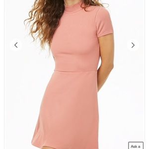 Mauve mock neck dress